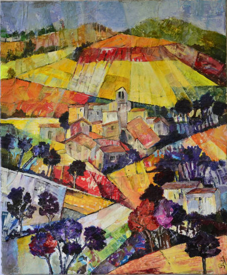 Mon village (50/60 - 250 euros).  Vendu