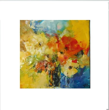 flowers '40 x 40 cm)         Vendu                                210e