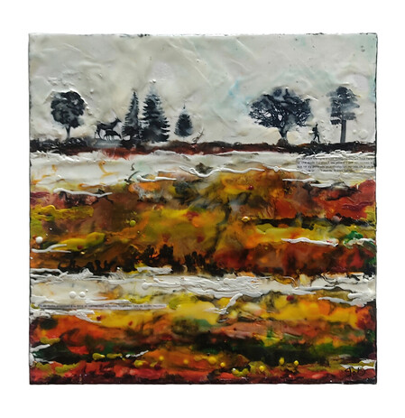 balade au galop ( 30 x 30 cm ) 160e