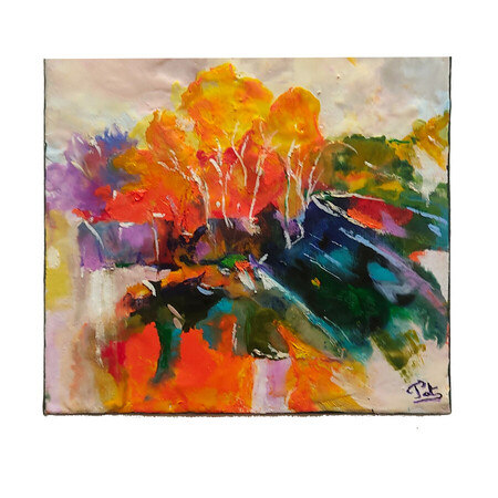 automne flamboyant (40 x 40 cm )  210e