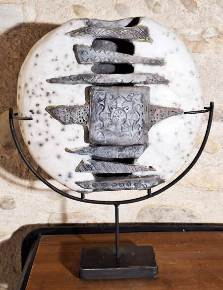 porte bonheur raku nu   ( 48 cm haut )                                   400e